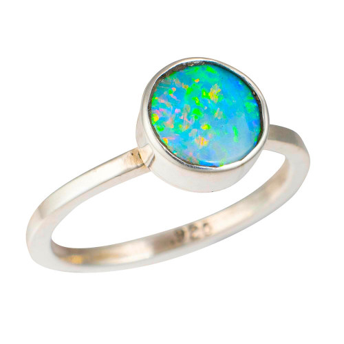 SKY ELEVATED STERLING SILVER AUSTRALIAN OPAL RING